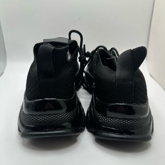 CUSHIONAIRE Women's Knit Sneaker +Memory Foam 9 BLACK - Picture 4 of 7